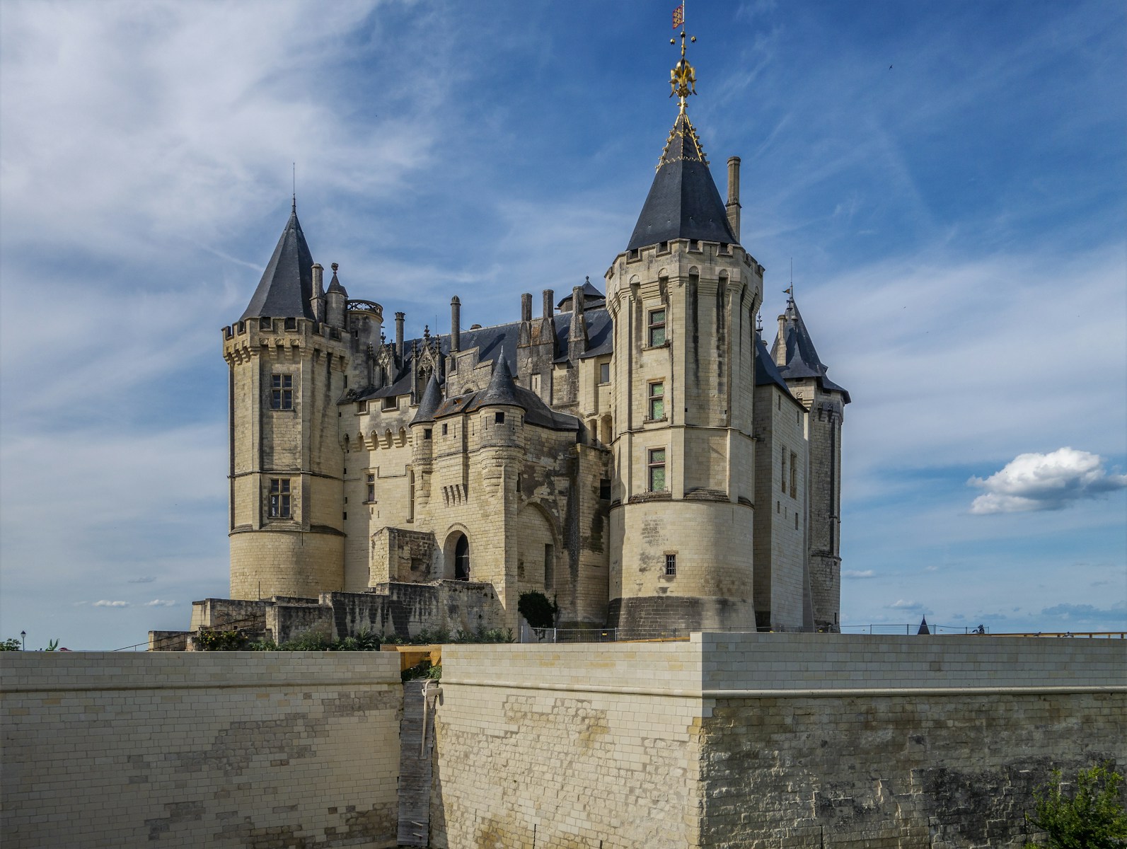 a castle with blue sky